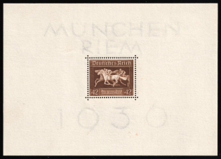 1936 Third Reich, Germany, Souvenir Sheet (MNH)