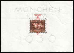 1937 Third Reich, Germany, Souvenir Sheet (MNH)