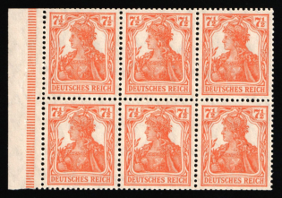 1916-17 German Empire, Germany, Se-tenant, Zusammendrucke, Block (MNH)