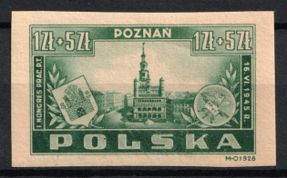 1945 1zl+5zl Poland (Full Set, Imperforate, MNH)