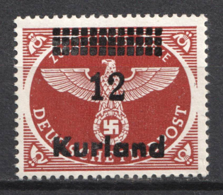 1945 12pf Kurland, German Occupation, Germany