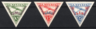 1931 Latvia, Airmail (Imperforate, Full Set)