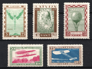 1932 Latvia, Airmail (Perforated, Full Set)