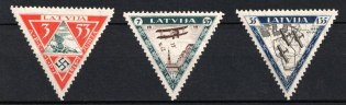 1933 Latvia, Airmail (Perforated, Full Set)