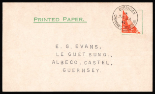 1941 (24 Jan) Guernsey, German Occupation, Germany, Postcard from Guernsey franked with 2P (Bisect)