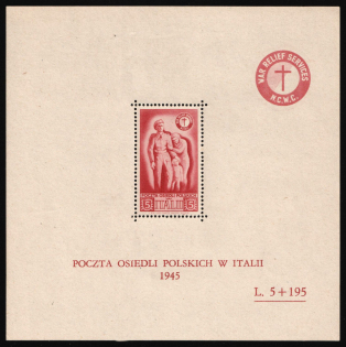 1946 Barletta - Trani, Polish II Corps in Italy, Poland, DP Camp, Displaced Persons Camp, Souvenir Sheet
