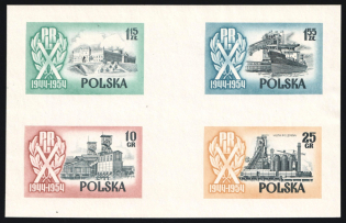 1954 Poland, 'Wzor' Proof, Souvenir Sheet