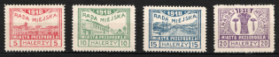 1918 Przedborz, Poland, World War I Local Provisional Issue (Full Set, Perforated)