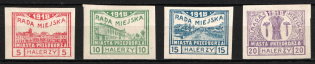 1918 Przedborz, Poland, World War I Local Provisional Issue (Full Set, Imperforate)