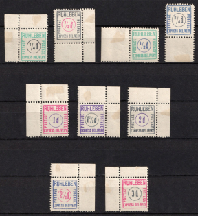 1915 Berlin, Ruhleben - Germany Local Post, Private City Mail, Express Delivery, DP Camp, Displaced Persons Camp (Corner Margins, Signed)