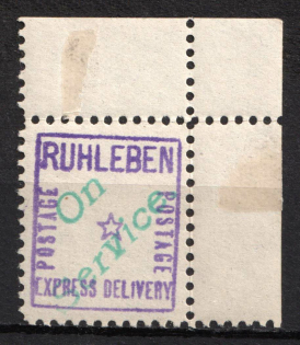 1915 Berlin, Ruhleben - Germany Local Post, Private City Mail, Express Delivery, DP Camp, Displaced Persons Camp (Corner Margin, Signed)