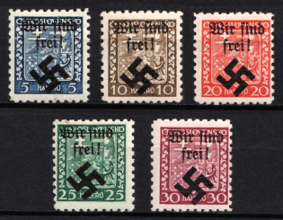 1939 Moravia-Ostrava, Bohemia and Moravia, Germany Local Issue (Full Set, Signed)