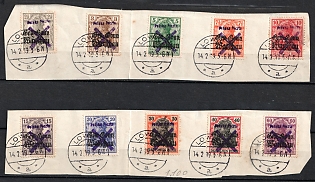 1918 Lowicz Local Issue, Poland (On piece, LOWICZ Postmark)