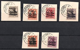 1918 Plonsk Local Issue, Poland (On piece, PLONSK Postmark)