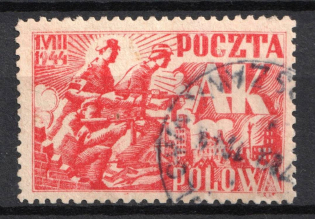 1944 Warsaw Uprising Post, Poland (Signed, Used)