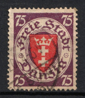 1924 75Pf Danzig Gdansk, Germany (Used)