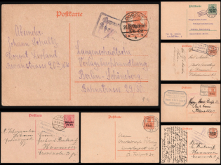 1916-18 Eastern Lands, German Occupation, Germany, Censored Postal Stationery Postcards