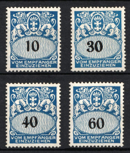 1938 Danzig Gdansk, Germany, Official Stamps