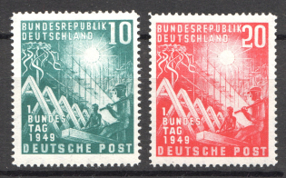 1949 Germany Federal Republic (CV $145, Full Set, MNH)