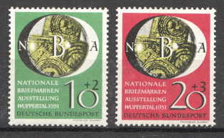 1951 Germany Federal Republic (CV $130, Full Set, MNH)