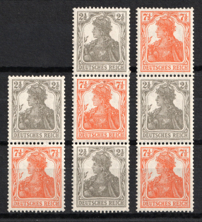 1916-17 German Empire, Germany, Se-tenants, Zusammendrucke (MNH)