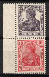1919 Weimar Republic, Germany, Se-tenant, Zusammendrucke (Margin, MNH)