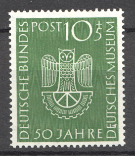 1953 Germany Federal Republic (CV $40, Full Set, MNH)