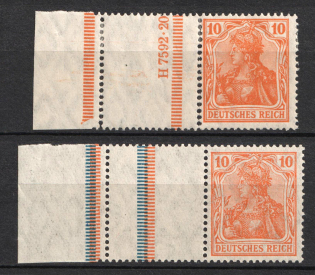 1921 Weimar Republic, Germany, Se-tenants, Zusammendrucke
