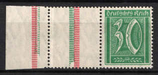 1921 30pf Weimar Republic, Germany, Se-tenant, Zusammendrucke
