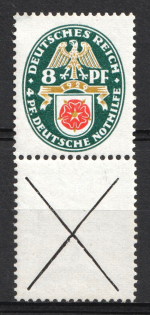 1929 8pf Weimar Republic, Germany, Se-tenant, Zusammendrucke