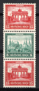1930 Weimar Republic, Germany, Se-tenant, Zusammendrucke