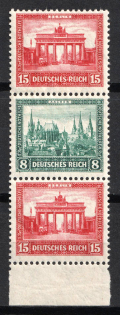 1930 Weimar Republic, Germany, Se-tenant, Zusammendrucke (Margin)