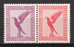 1931 Weimar Republic, Germany, Se-tenant, Zusammendrucke, Airmail