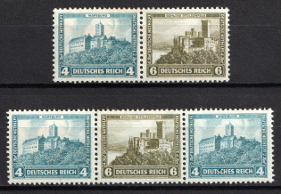1932 Weimar Republic, Germany, Se-tenants, Zusammendrucke