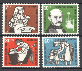 1956 Germany Federal Republic (CV $30, Full Set, MNH)