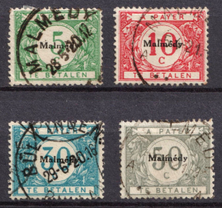 1920-21 Malmedy, Belgium, German Occupation, Germany, Official Stamps (Signed)