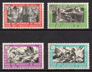 Belgian Flemish Legion, Germany (Unissued stamps, Full Set, Plate Numbers on the Backside)