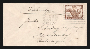 1933 (31 Dec) Third Reich, Germany, Cover from Berlin - Charlottenburg franked with 3pf