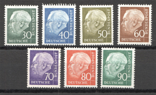 1956-60 Germany Federal Republic (CV $45, Full Set, MNH/Cancelled)