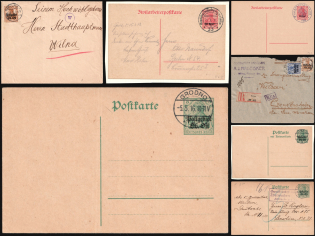 1916-18 Eastern Lands, German Occupation, Germany, Postal Stationery Postcards and Covers