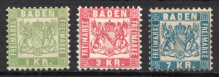 1868 Baden, German States, Germany (Full Set)