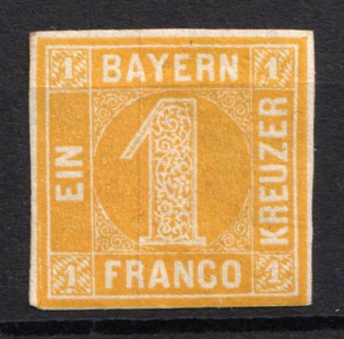 1862 6kr Bavaria, German States, Germany