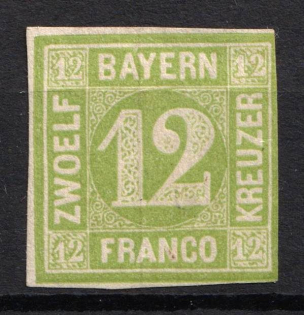 1862 12kr Bavaria, German States, Germany