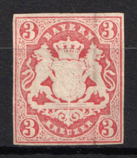 1867 3kr Bavaria, German States, Germany