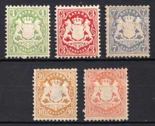 1875 Bavaria, German States, Germany (Full Set)