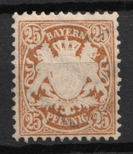 1876 25pf Bavaria, German States, Germany