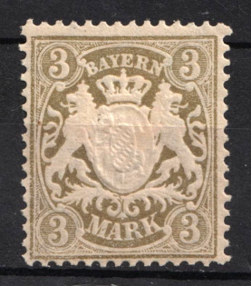 1900 3m Bavaria, German States, Germany