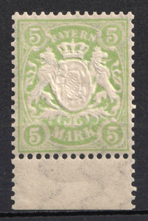 1900 5m Bavaria, German States, Germany (Margin)