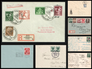 1934-1944, Third Reich, Germany, Collection of Covers and Postcards