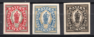1920 Bavaria, German States, Germany (Imperforate)